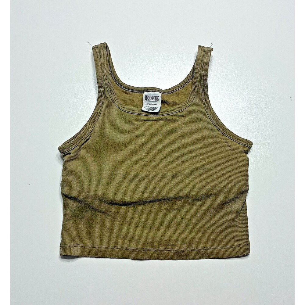 Victoria’s Secret PINK Women’s Green Tank Sports Bra Size Small